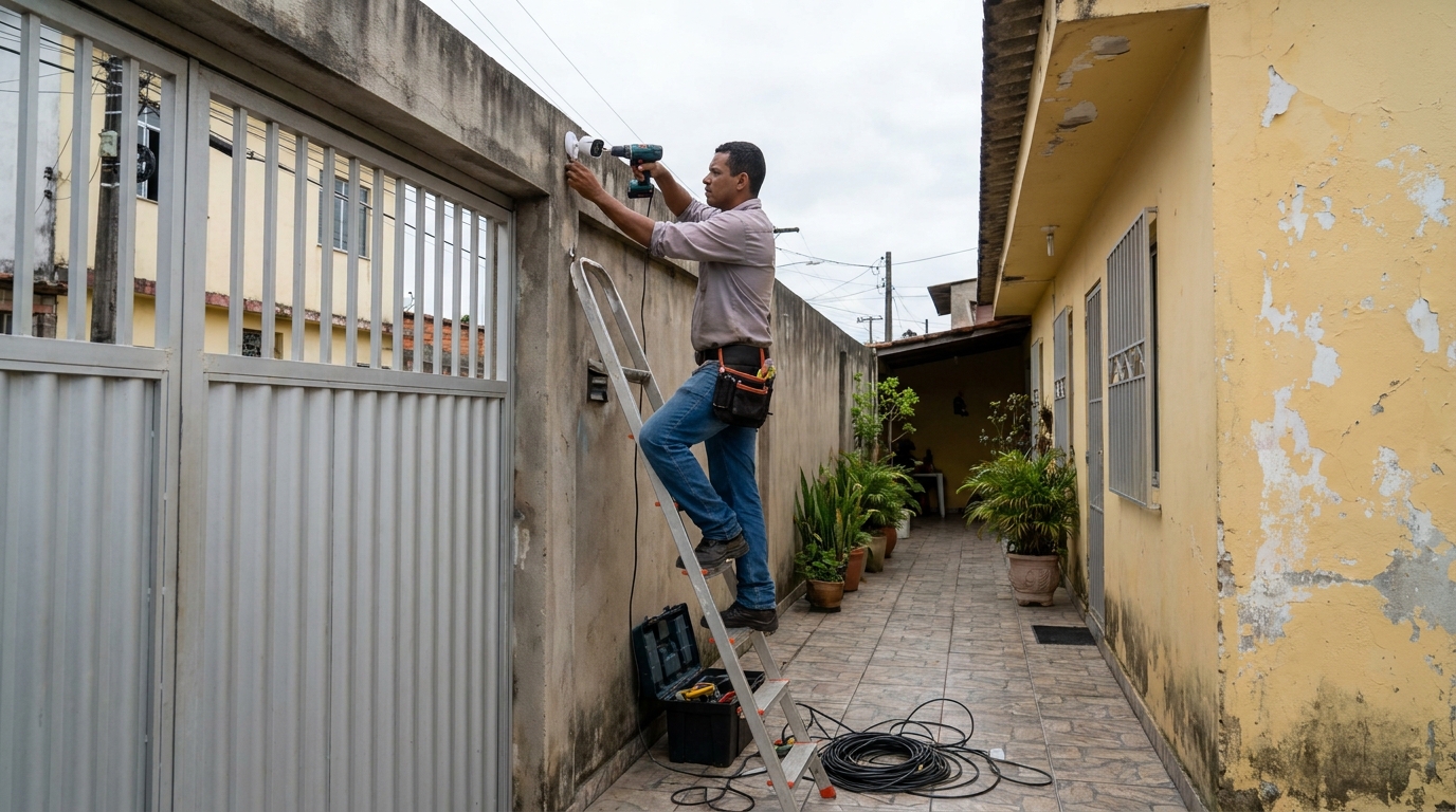 Passagem de cabeamento em Indaiatuba‑SP